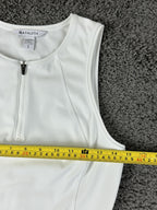 Athleta Ace Tennis Dress Womens White 1/4 Zip Golf Pickleball Stretch Sz SP