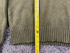 Polo Ralph Lauren Mens Quarter Zip Sweater Medium Olive Green Cotton Cashmere