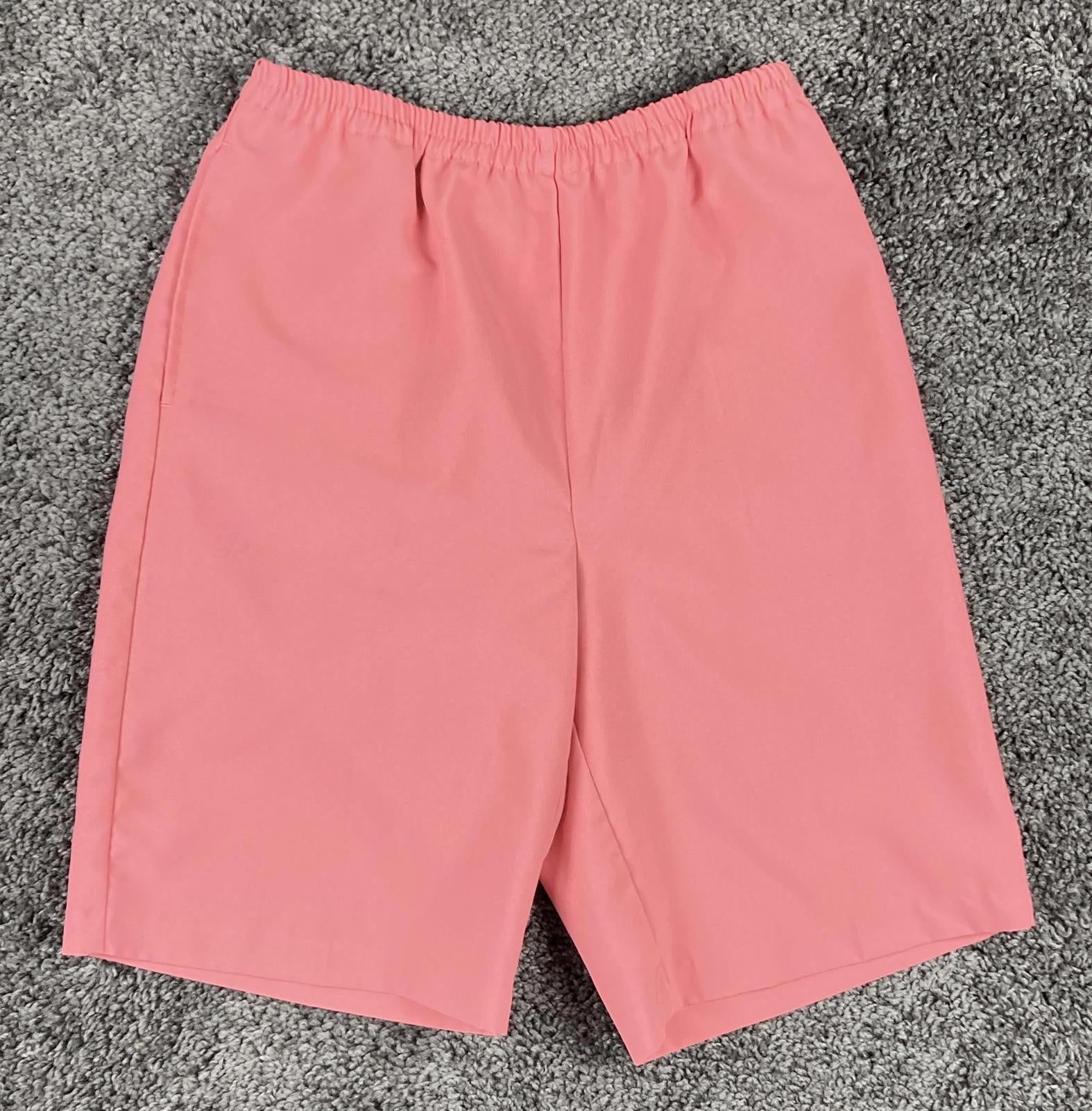 Vintage Blair Shorts Women’s Coral Pink Elastic Waist Pockets Lightweight Size S