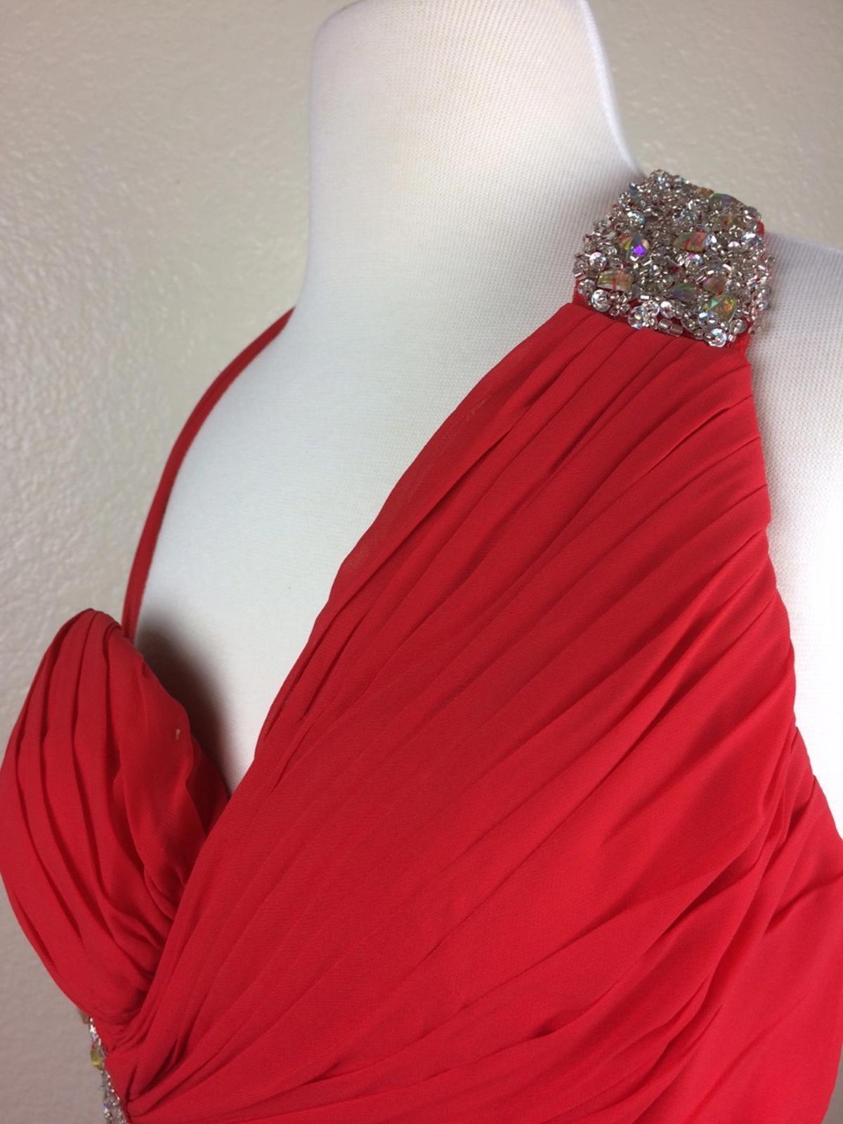 Dancing Queen Prom Dress/Evening Gown Women's Red Rhinestones  Sz XS