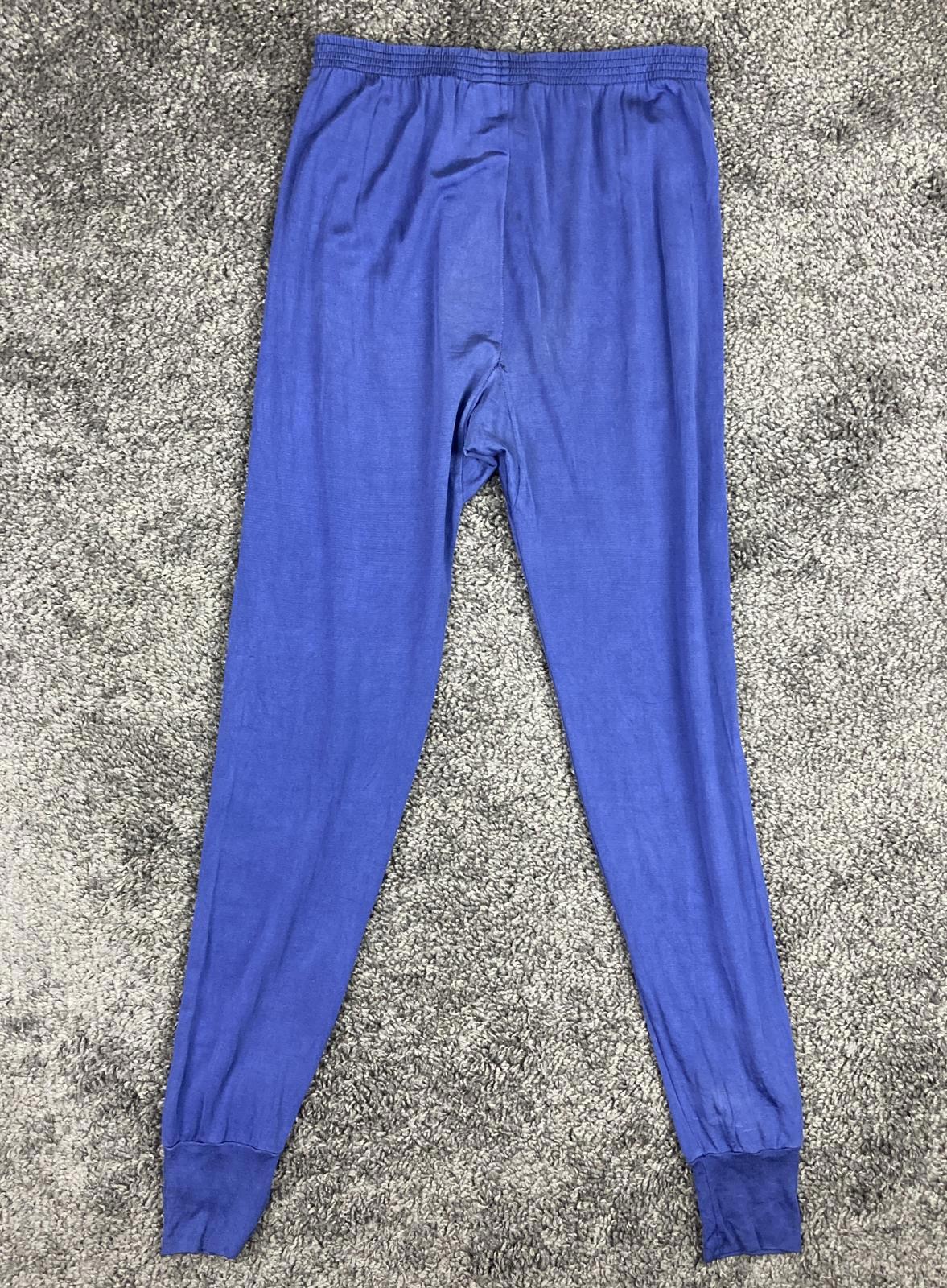 Vintage WinterSilks 100% Silk Thermal Pants Men's Blue Long John Sleepwear Sz S