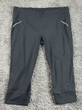 Athleta Relay Capri Leggings Black Womens XL Reflective Running Pants Workout