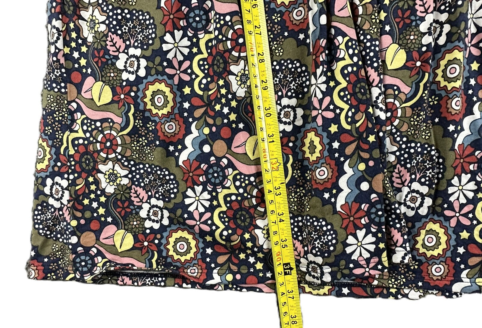 Boden Button Through Jersey Dress US 10R Multicolor Floral V-Neck Long Sleeve
