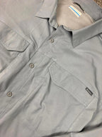 Columbia Sportswear Men’s Sz XXL Gray Long Sleeve Button Front Shirt Mesh Lined