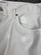 Agolde Lana Jeans Men 32 White 100% Cotton Made in Turkey Style A140-1183 Flaws