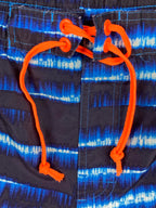 Nike Swim Trunks Mens L Blue Tie Dye Boardshorts Mesh Lined Orange