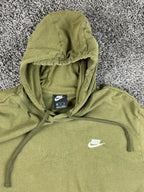 Nike Mens 2XL Olive Green Club Jersey Pullover Lightweight Hoodie Shirt