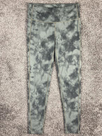 Athleta Chaturanga High Rise Leggings Womens Jasper Green Tie Dye Yoga Sz Small