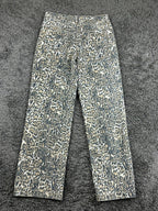 Disclosure Womens Jeans 5/27 Leopard Print  Straight Leg Cotton Denim Pants