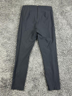 Athleta Wander Slim Pant Black Trek Tech High Rise Back Zip Ankle Slit Sz 4P