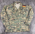 Tru-Spec BDU Camo Combat Jacket Shirt Regular Digital Woodland German Flag Sz L