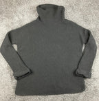 Anthropologie Pilcro Black Textured Cowl Neck Sweater Oversized Ribbed Sz Large