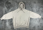 Reebok Mens XXL Light Grey Center Logo Oversized Pullover Hoodie