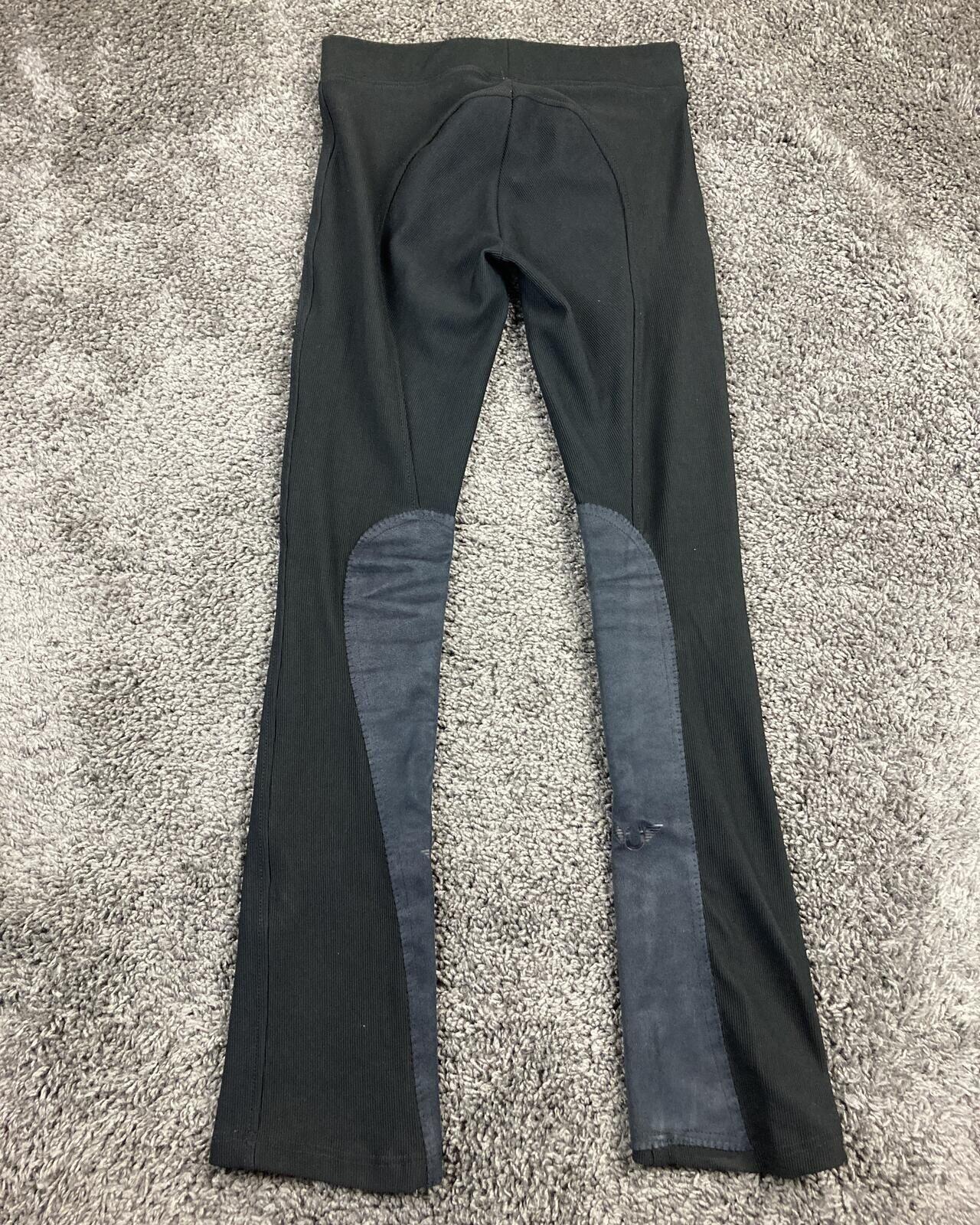 TuffRider Black Ribbed Bootcut Tights Equestrian Breeches Size 28