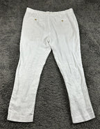 Cubavera Collection Mens White 100% Linen Pants Straight Leg Sz 38x32