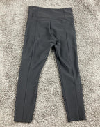 Athleta Metro Straight Capri Pants Womens Black High Rise Zipper Pockets Sz S