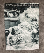 Vintage 2001 Rage Against The Machine RATM Burning Monk Tapestry Flag 42x30