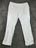 Cubavera Collection Mens White 100% Linen Pants Straight Leg Sz 38x32