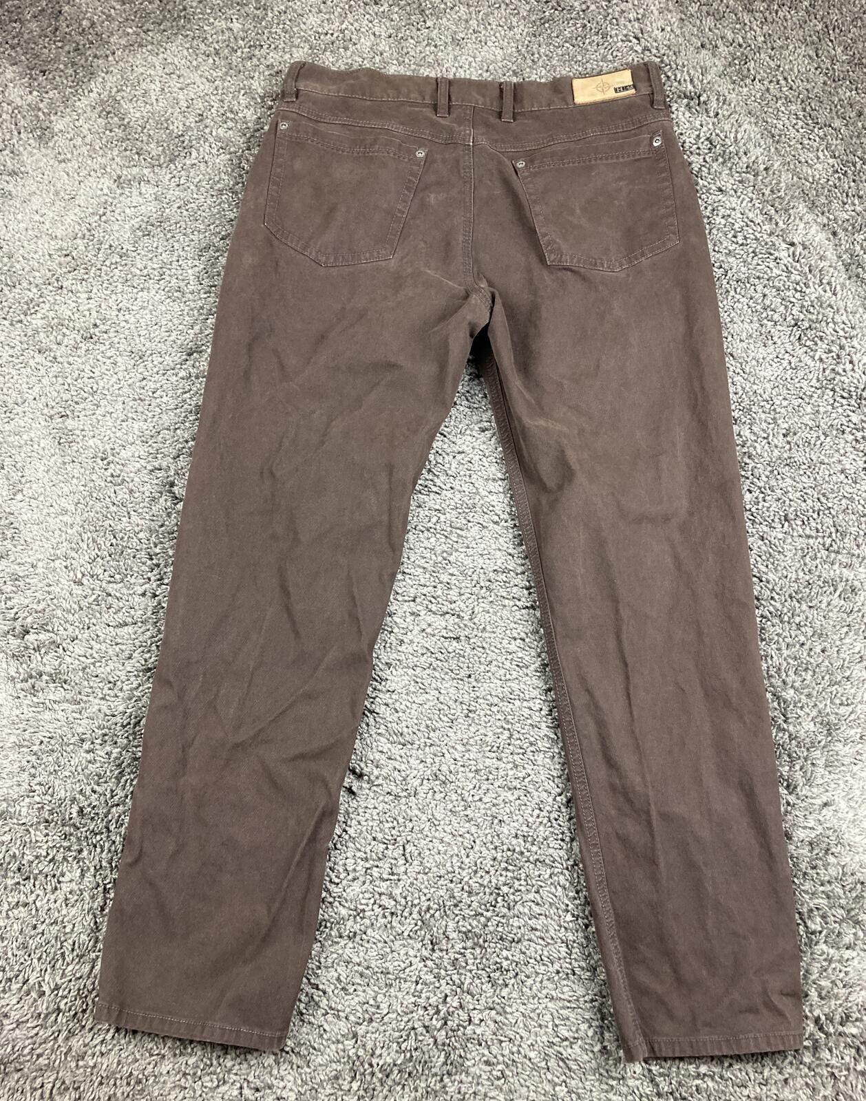 Halsey 44 Mens Pants Brown Cotton Stretch 5 Pocket Straight Leg Sz 32x30