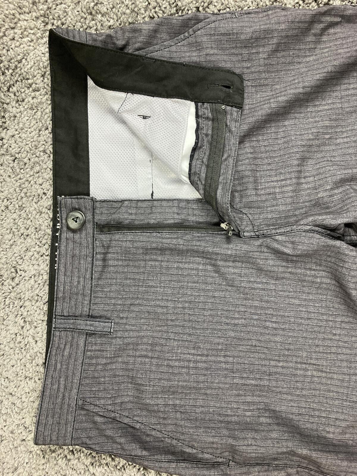 Billabong Platinum X Hybrid Shorts Mens Grey Striped Boardshorts Sz 32