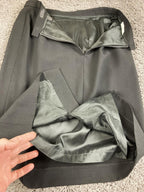 Greta Garbo Signature Skirt Women's Black Wool Blend Made Italy Sz 4