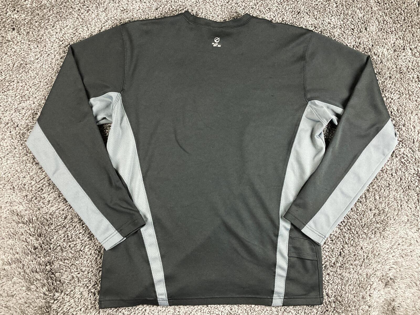 The North Face Flight Series Shirt Mens Black Gray Long Sleeve Pocket Running L