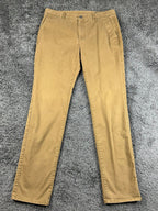 Bonobos Stretch Washed Chino Pants Mens 35x36 Slim Fit Tan Khaki Paisley Pocket
