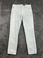AG Adriano Goldschmied The Prima Ankle Corduroy Pants  Gray Slim Women Size 28R