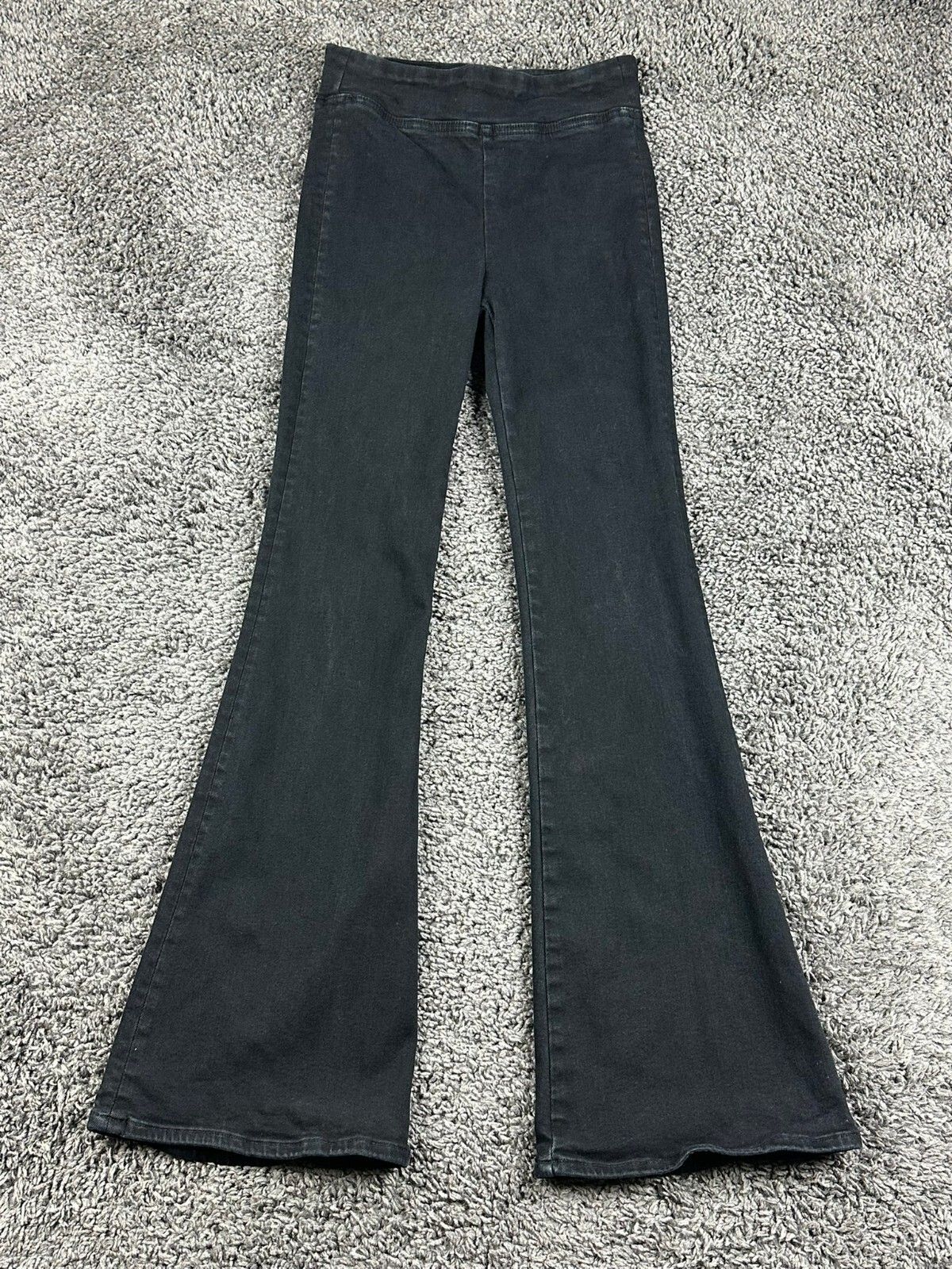 FRAME The Jetset Flare Womens Black High Rise Pull On Stretch Jeans  Size 1