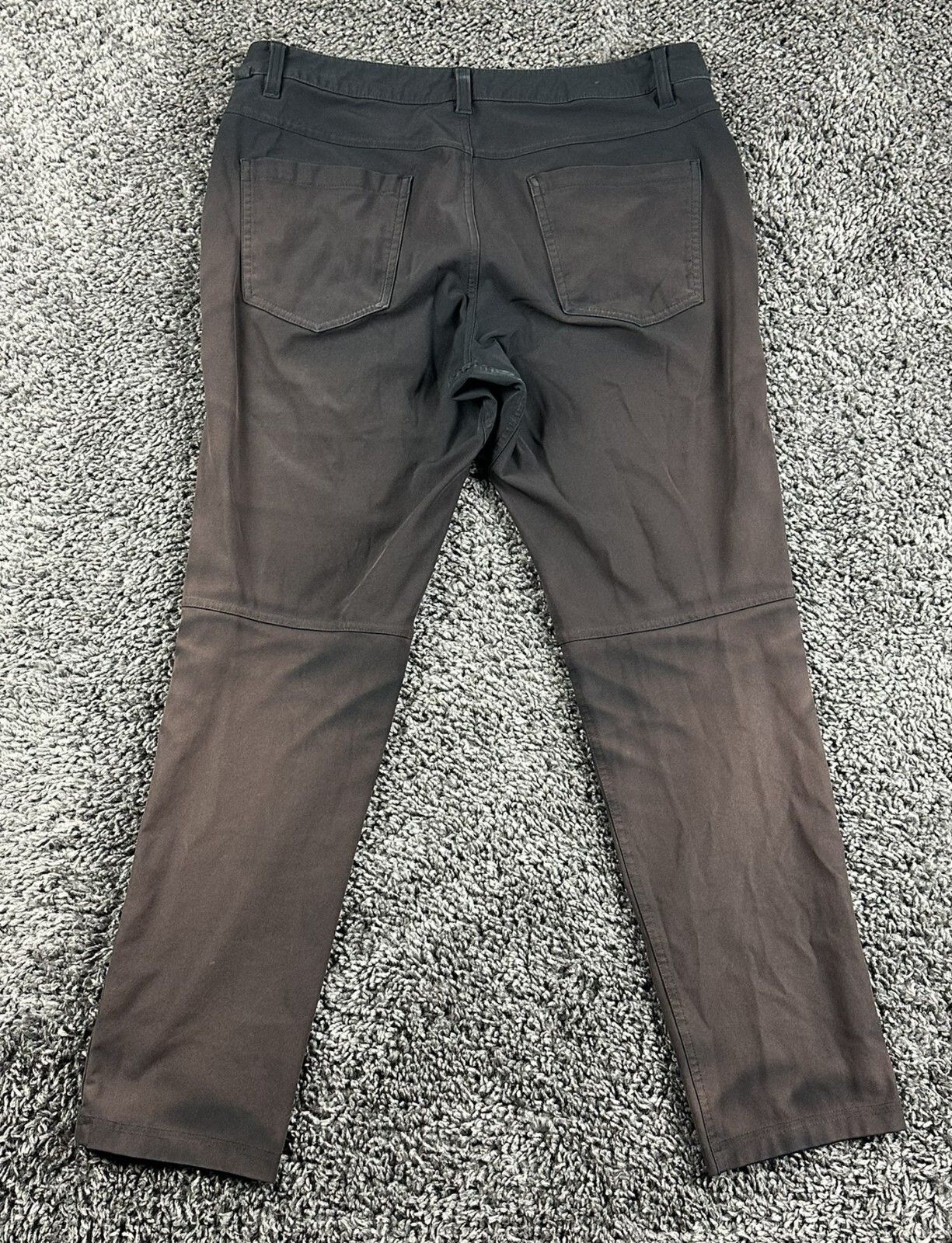 Lululemon ABC Slim-Fit 5 Pocket Pants Mens Black Warpstreme Trousers Sz 31x28