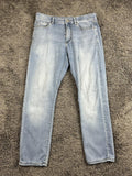 DL1961 Russell Slim Straight Jeans Mens Light Wash Stretch 32x34 (Fits 33x29)