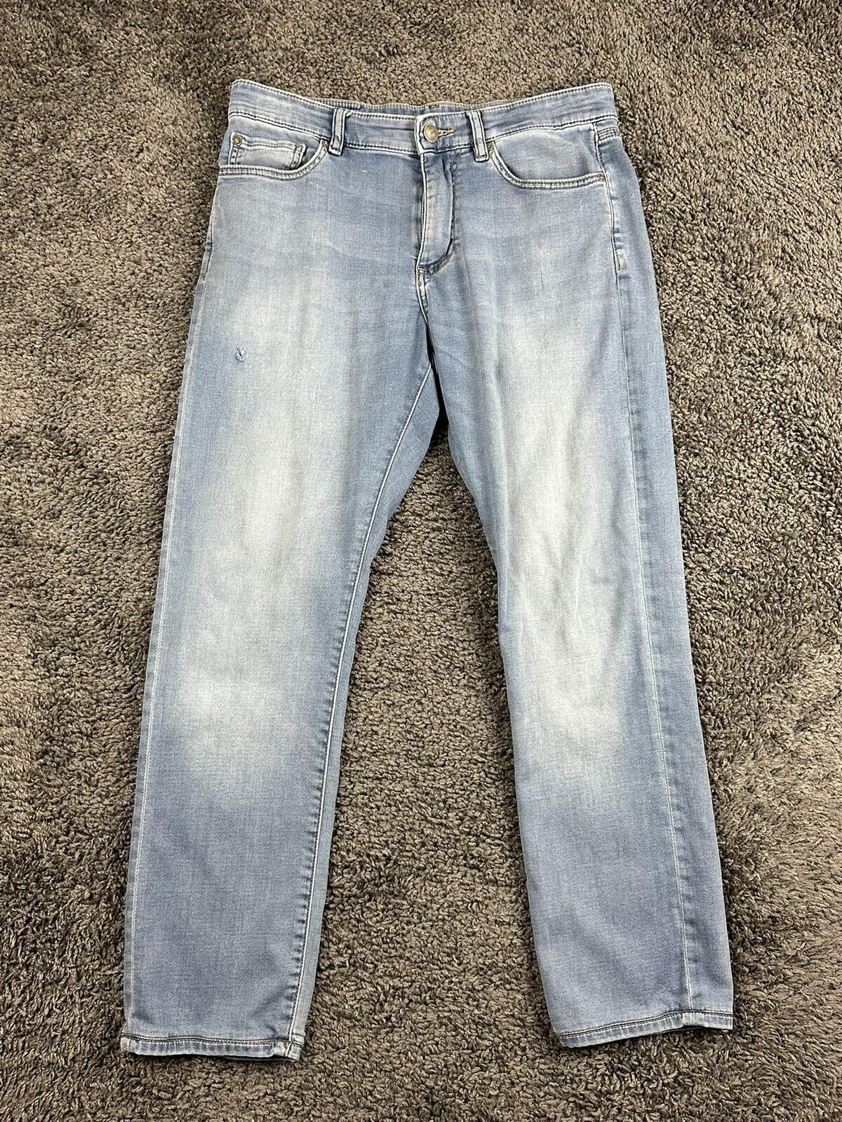 DL1961 Russell Slim Straight Jeans Mens Light Wash Stretch 32x34 (Fits 33x29)