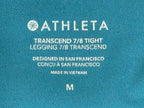 Athleta Womens M Transcend 7/8 Tight Leggings Teal Yoga Gym Workout Pants