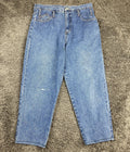 Vintage Star Cody High Rise Relaxed Tapered Leg Jeans Blue Denim 34x26
