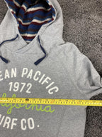 Ocean Pacific Women's Hoodie Gray 1972 California Surf Co Sherpa Lined Sz L