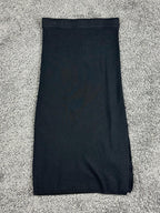 House of Harlow 1960 Skirt WomensBlack Knit Midi Side Slit Rayon Nylon Sz S