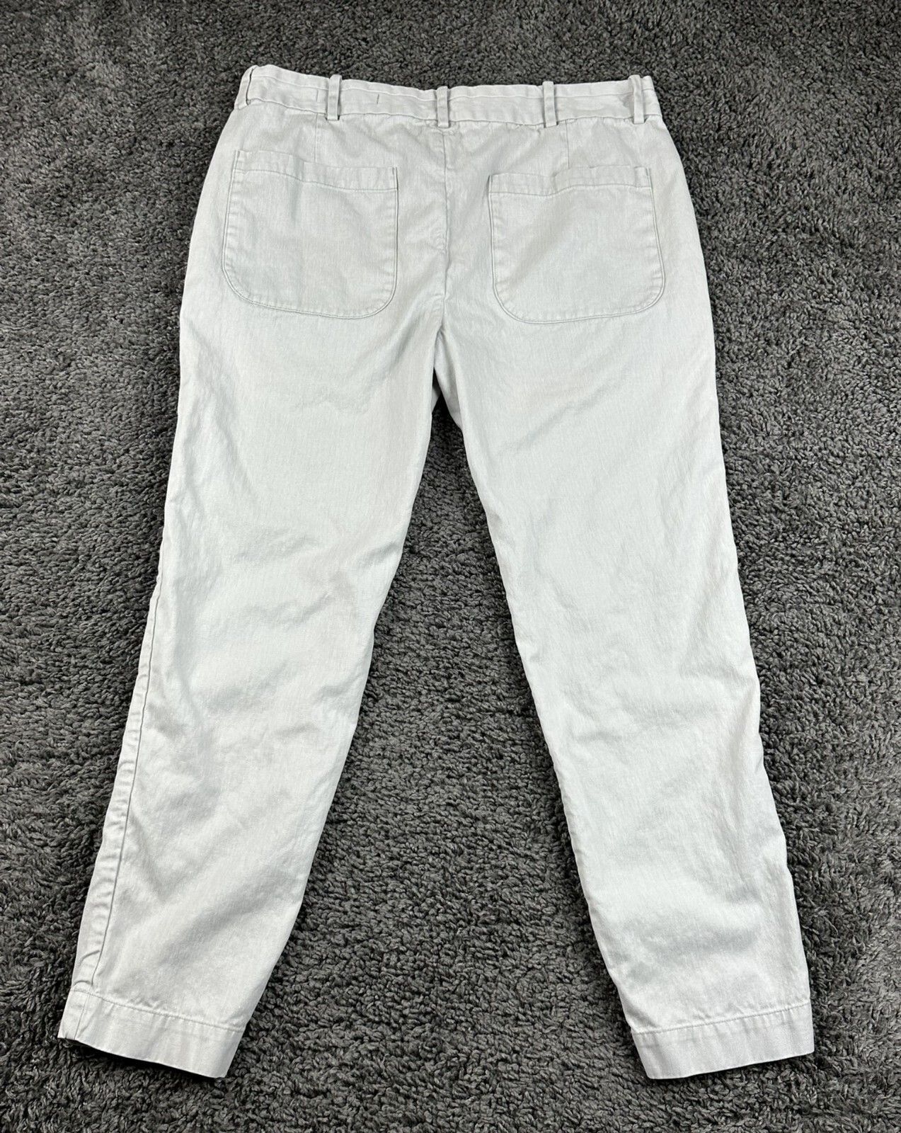 Outerknown Mens Beach Trouser Pants Gray Hemp Cotton Button Fly Sz 31