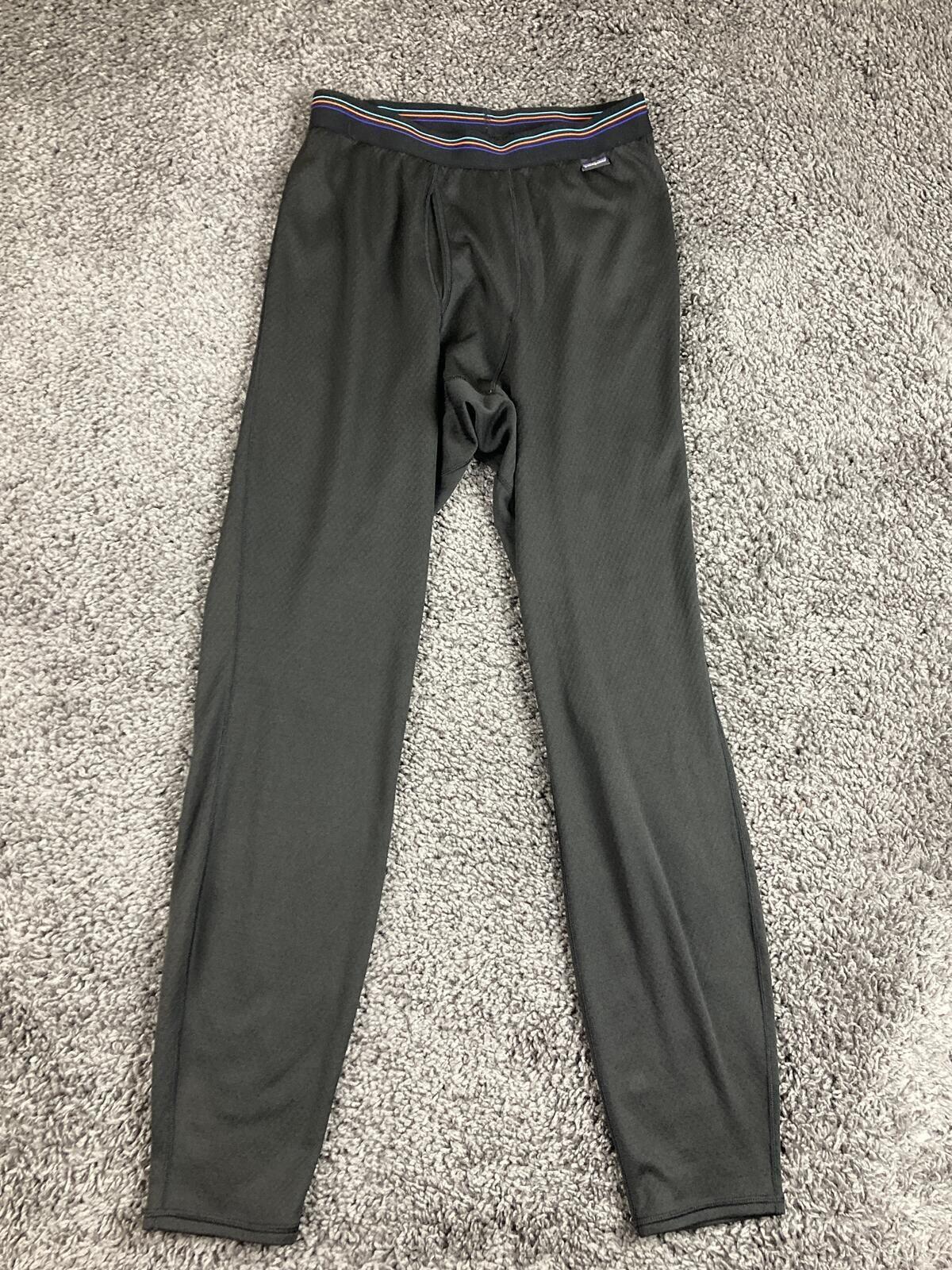 Patagonia Capilene Midweight Baselayer Pants Mens Black Thermal Leggings Sz S