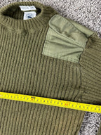 USMC Military 100% Wool Commando Service Sweater Olive Green Size 42