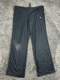 Adidas Vintage Womens Track Pants Black Yoga Flare Seam AF5001 3 Stripe  Medium