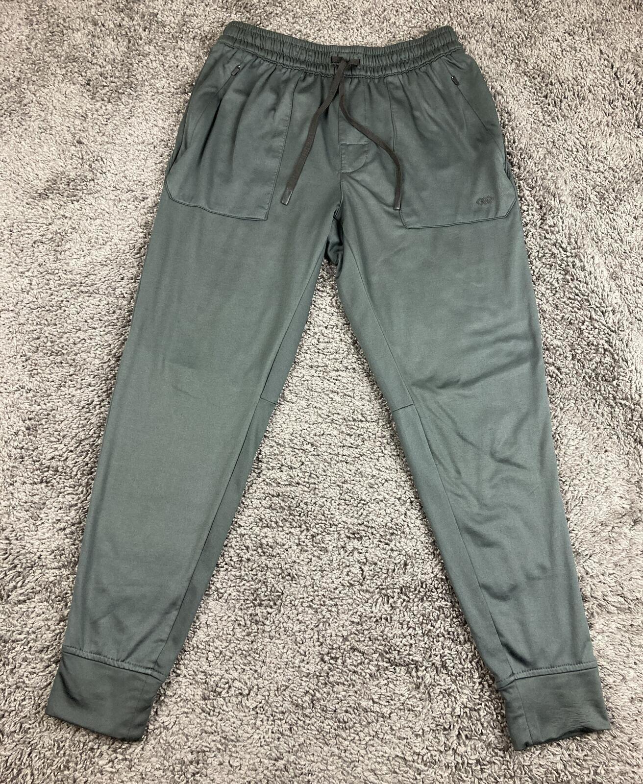 LEG3ND Mens Performance Joggers Gray Tapered Gym Activewear Sweatpants Size M