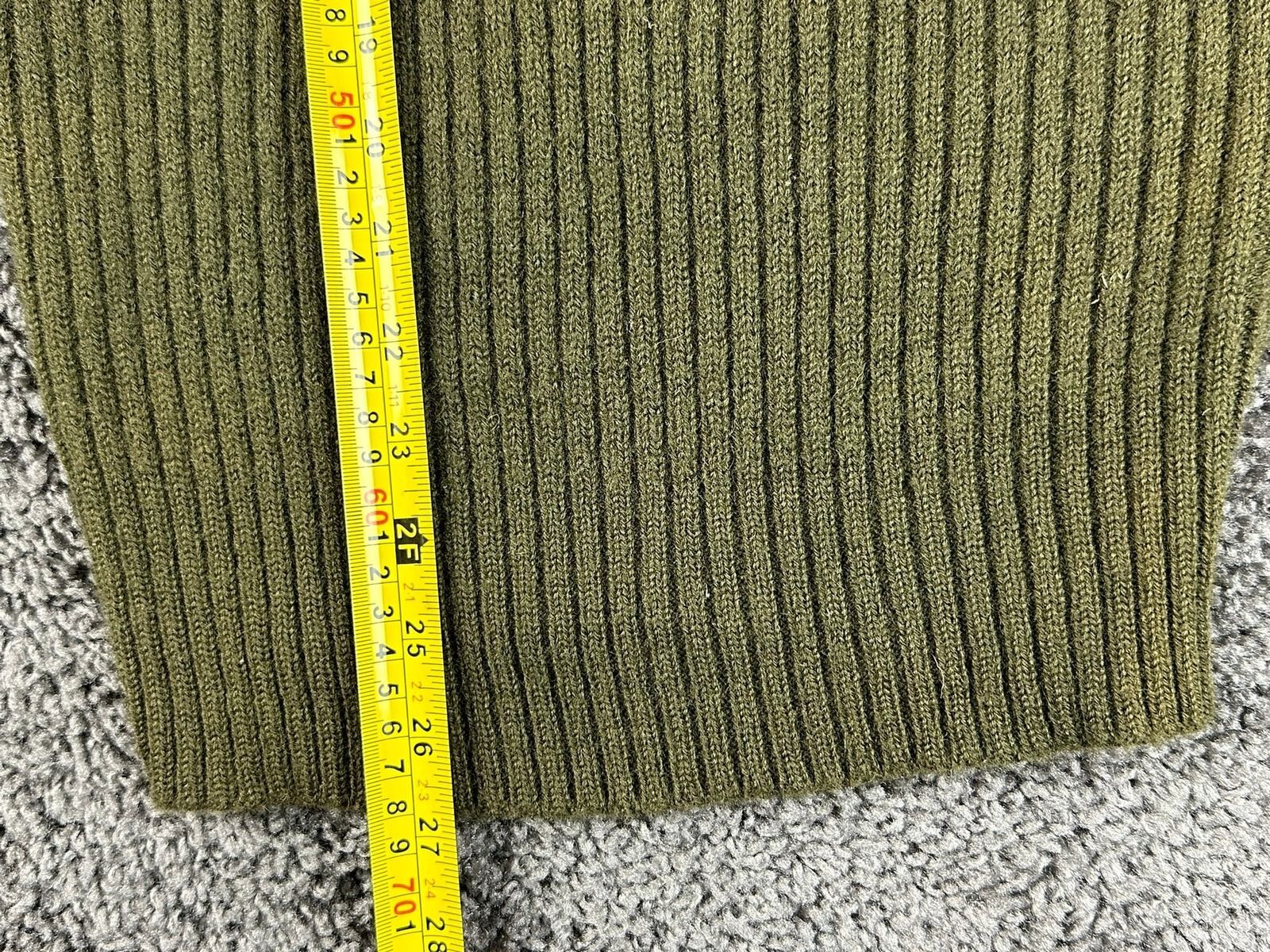 USMC Military 100% Wool Commando Service Sweater Olive Green Size 42
