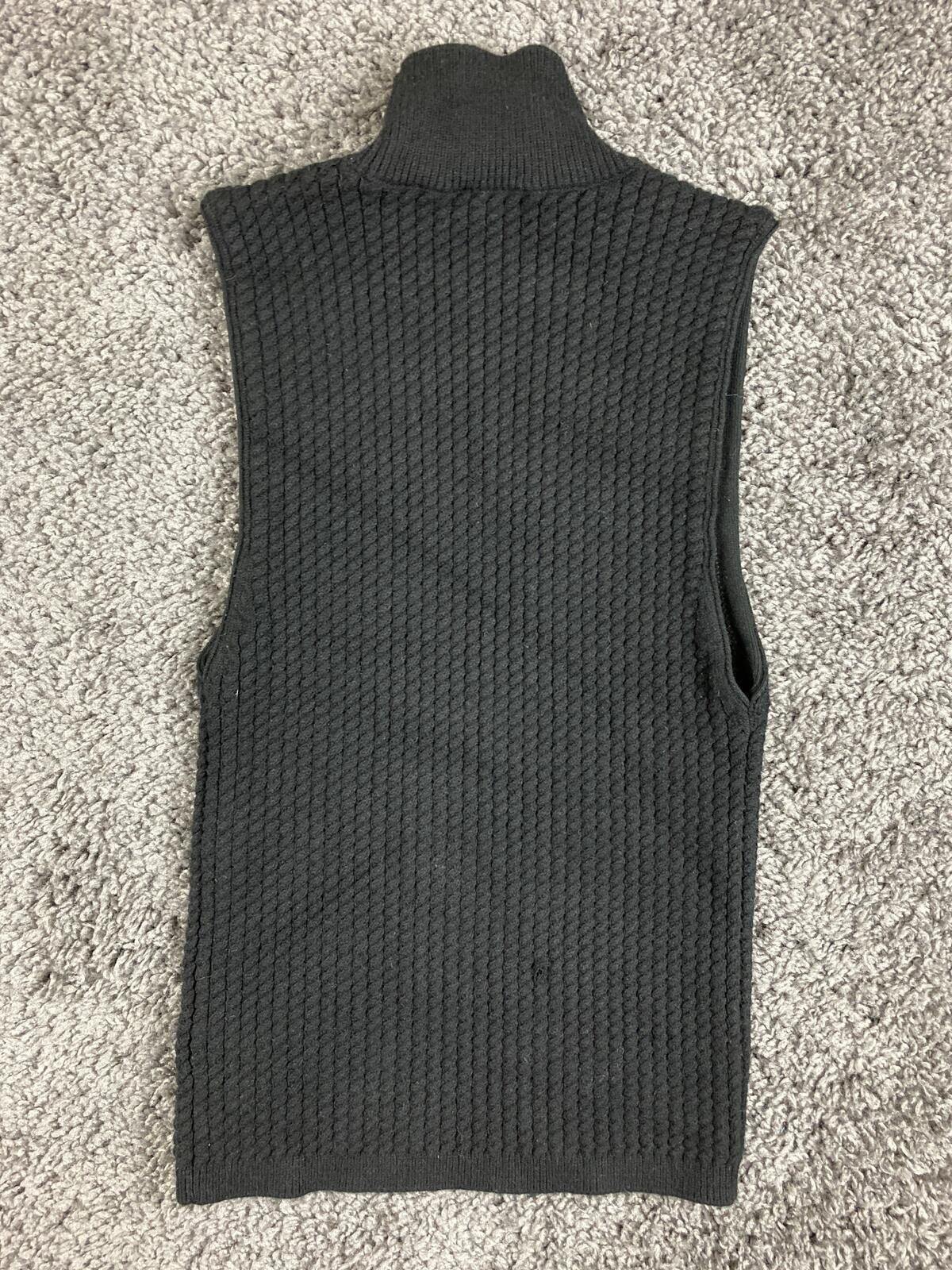 Alice + Olivia Darcey Black Textured Sleeveless Turtleneck Sweater Tank Top S/P