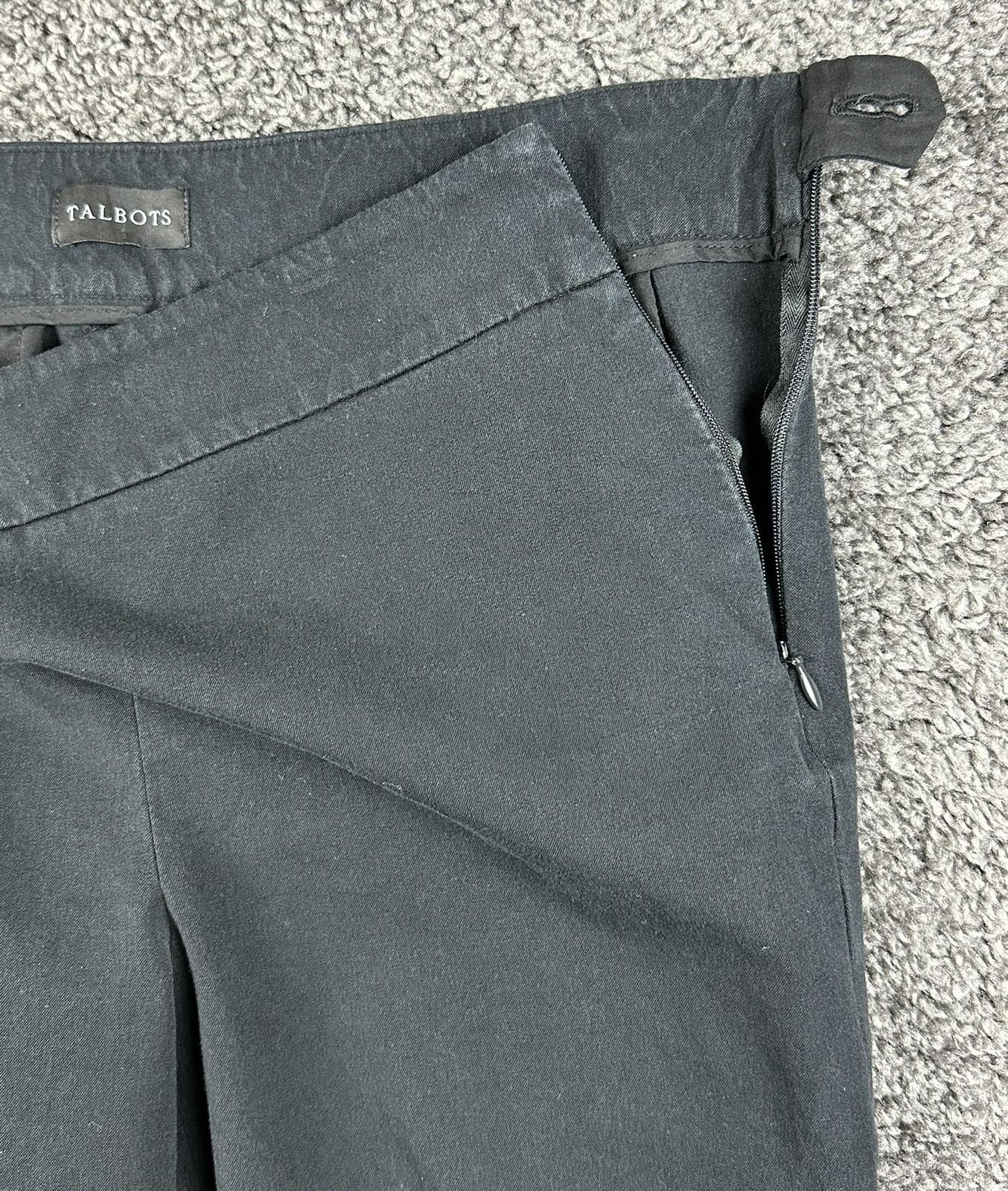 Talbots Chatham Ankle Pants Womens Size 8 Black Stretch Slim Leg Work Career