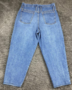 Vintage Star Cody High Rise Relaxed Tapered Leg Jeans Blue Denim 34x26