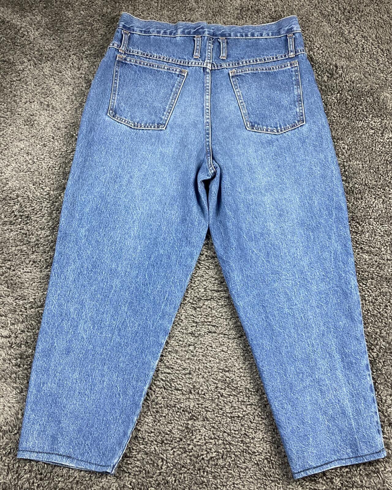 Vintage Star Cody High Rise Relaxed Tapered Leg Jeans Blue Denim 34x26