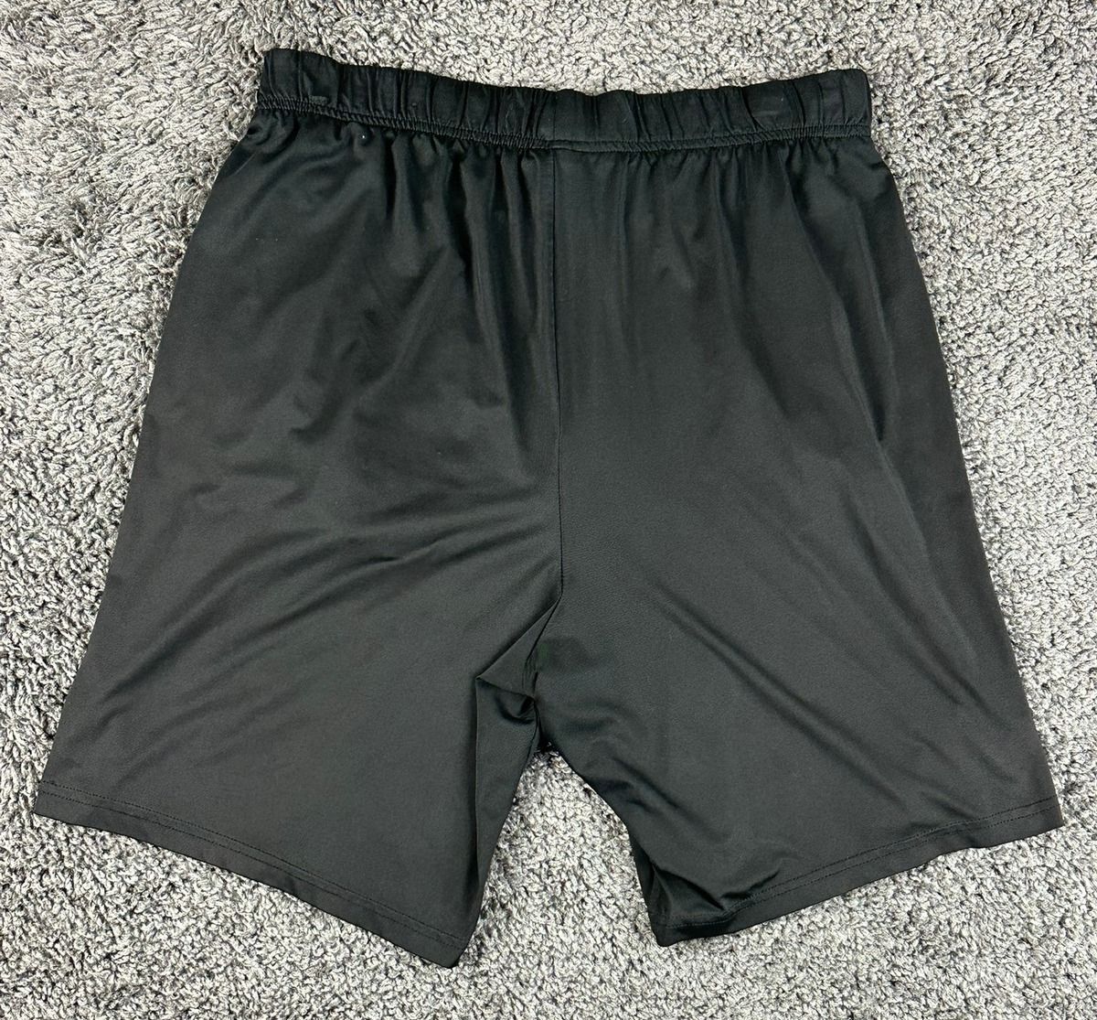 LEG3ND Mens Black Athletic Shorts 8 Inseam Stretch Performance Gym Running Sz M