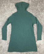 Michael Stars Green Ribbed Knit Cowl Neck Sweater Dress Women's Sz Large