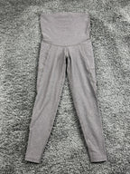 Beyond The Bump By Beyond Yoga Maternity Leggings Gray Spacedye Pockets Sz XS