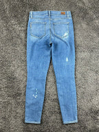 PAIGE Hoxton Ankle Jeans Womens 28 Indigo Artisan Paint Splatter Rare USA